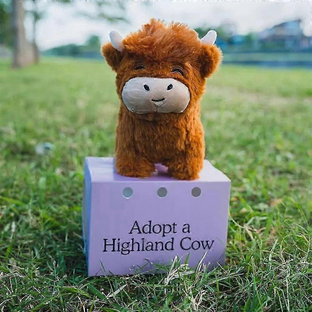 Fluffy Bull Highland Cow Legend Plushie Realistic Highland Cow Stuffed Plush Toy Cute Scottish Cattle Collectible for Kids & Adults