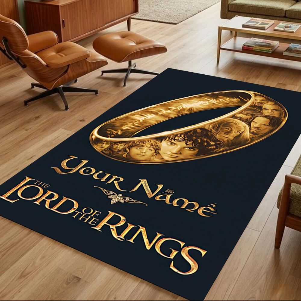 Lord Rings Customize Your Name Carpet Perfect for Balcony Entryway Kitchen Dormitory Anti-slip Rug Office home decor