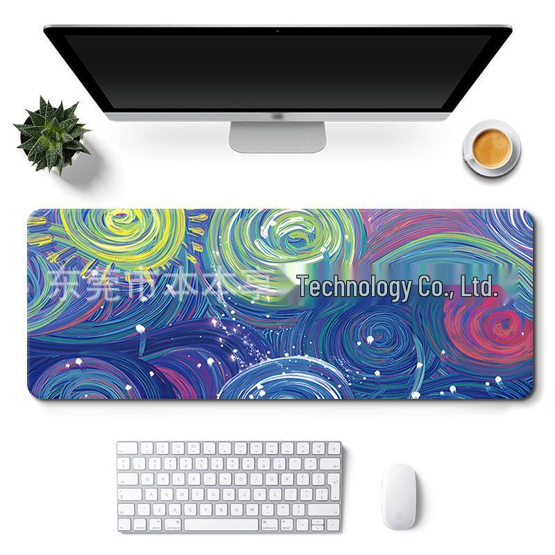 Очень большой коврик для стола с милым дизайном для девочки - Нескользящий коврик для мыши в стиле пейзажа