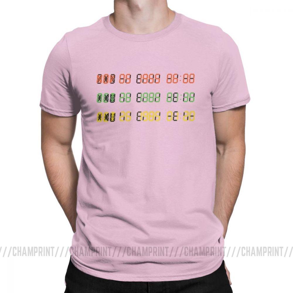 Time Circuits T Shirts Men Back To The Future Short Sleeve Tee Shirt Round Neck