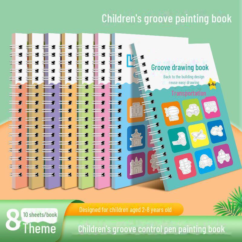 "Simple Drawing & Calligraphy Practice Book for Children Aged 2-8"