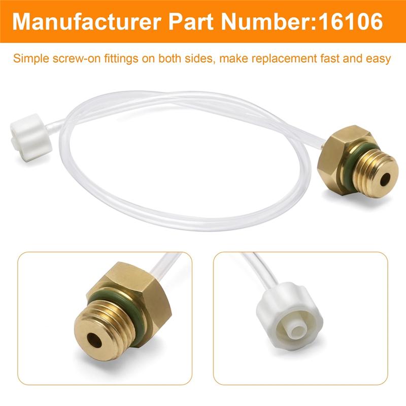 16106 Refrigerant Identifier Sample Hose, Air Tool Fittings For Robinair 1234Yf AC Machines GE-50300, 10500, AC1234-6