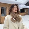 Женские шарфы Модный шарф Sweetgirl Зимний меховой воротник Самый легкий в сочетании Новое поступлениеутолщенныйheattech Морозостойкий шарф