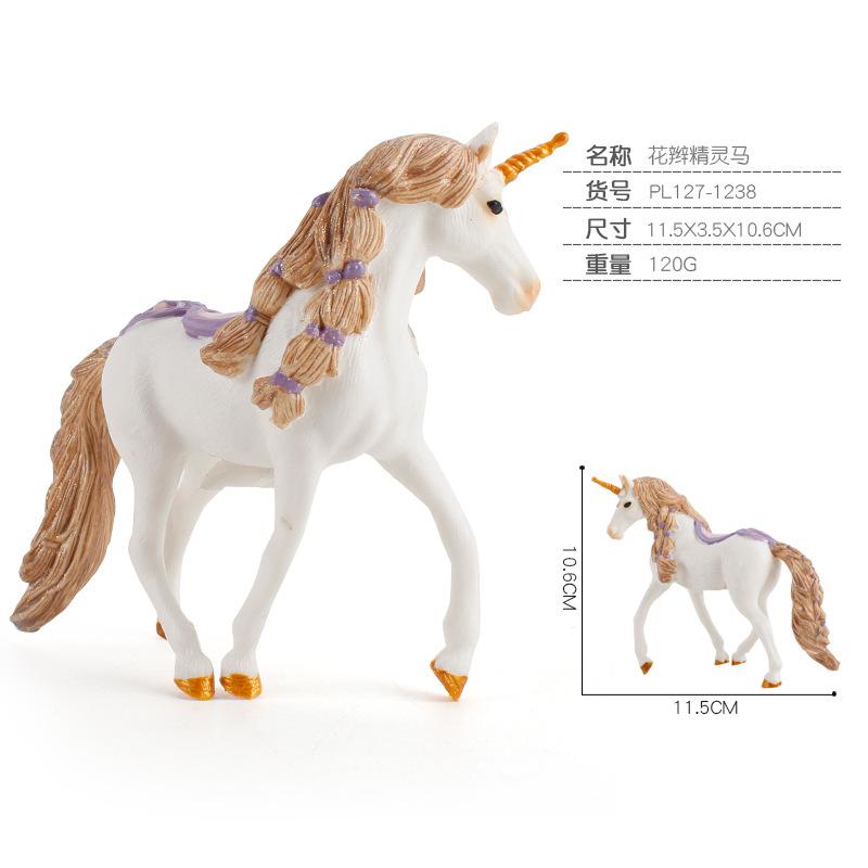 Animal Model Mythical Beast Toy Large Unicorn Rainbow Horse Pegasus Elf Sheep Ornament Doll