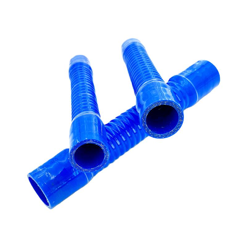 ID 16~75mm Blue Universal Silicone Flexible Hose Car Air Intake Pipe Radiator Tube Intercooler Steel wire corrugated Tube Rubber