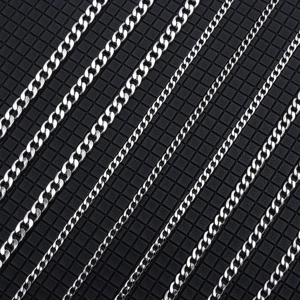 5/7/9/ММ Модный Чокер Крутой Тяжелый Звено Металлический Воротник Кубинская Цепь Ожерелье из Нержавеющей Стали