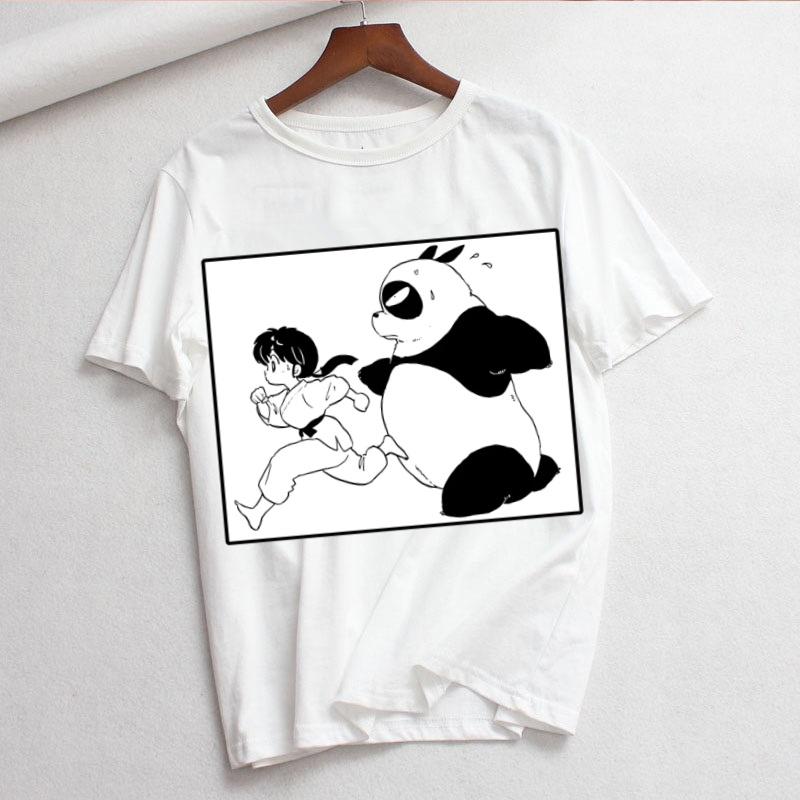 Ranma 12 ranma 12 Летняя Модная Рубашка Футболка с Принтом Женские Топы Базовые Футболки с Круглым Вырезом Забавные Футболки для Девочек