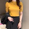 2024 Korean Style Women's Slim High Neck Knit Top - Spring/Autumn Layer