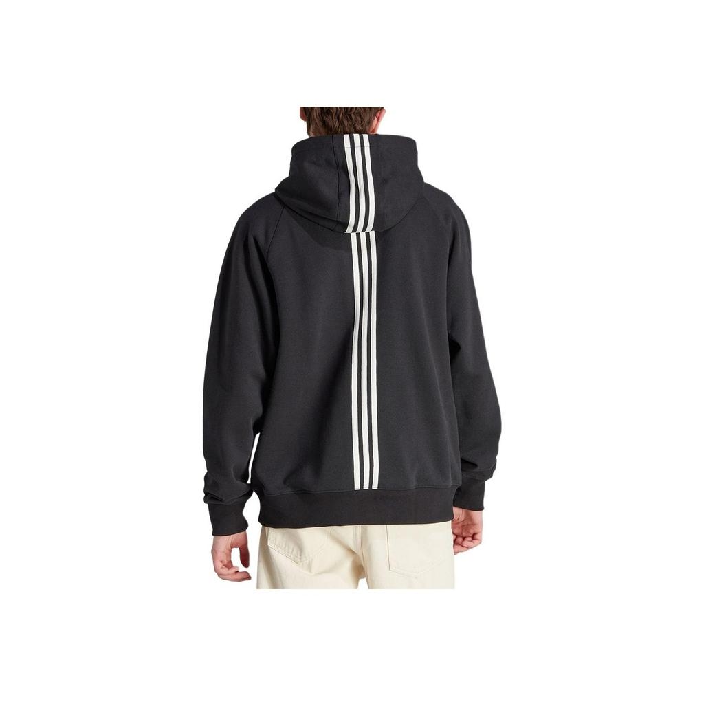 Adidas Оригинальная толстовка с трилистником, зимняя толстовка с тремя полосками, мужская толстовка с цветными блоками, черная IP9485