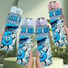 1PC Six Seven Blue Graffiti Character Pattern 750ml Color Plastic Sports Water Bottle Leakproof Flip Straw Lid Suitable for Sports Office Home Use