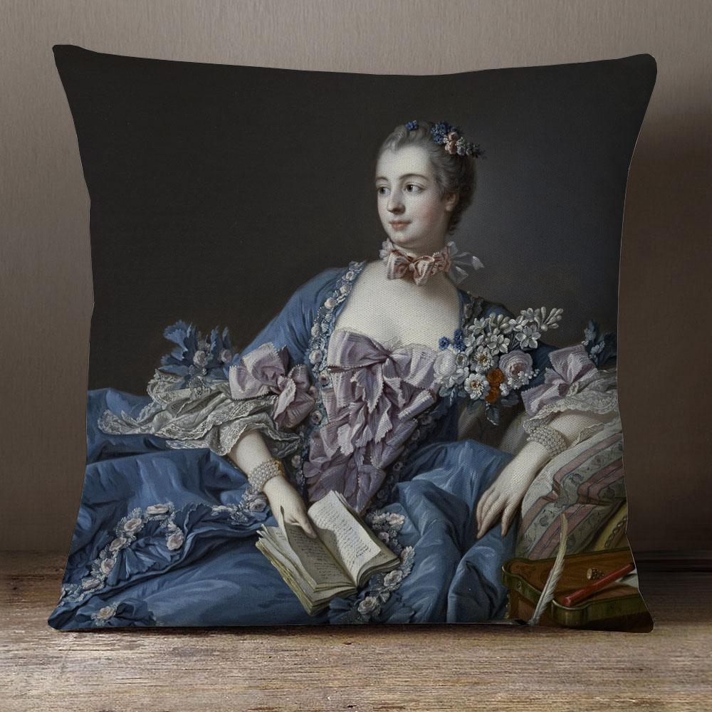 European Royal Court Woman Lady Portrait Painting Cushion Covers Decorative Pillows For Sofa Xcm