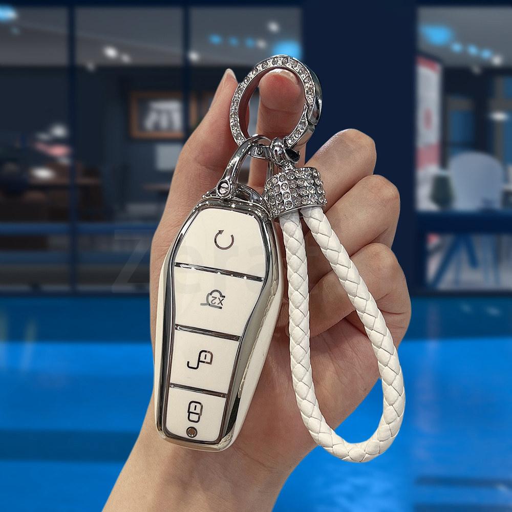 Мягкий ТПУ Чехол-Защита для Пульта ДУ с 4 Кнопками для Byd Qin Plusdmi Atto 3 Han Ev Dolphin Новый Чехол для Ключа Автомобиля Прочные Аксессуары