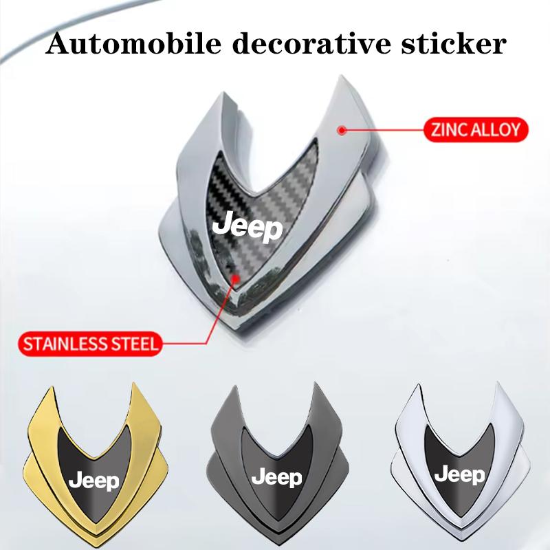 3D Badge Sticker Car Fender logo Rear Trunk Sticker For Jeep Grand Cherokee Wrangler JK Gladiator Compass Renegade Patriot AKP1