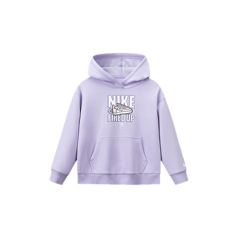 Nike Флисовая толстовка с капюшоном и логотипом 3BRAND для детей, с цветовыми блоками