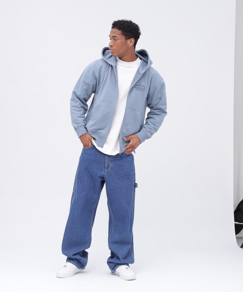 Avirex NYC Varsity Logo Zip Sweat Size Sax Parka, Men's, M, 391, (Product Code 783-4231002)