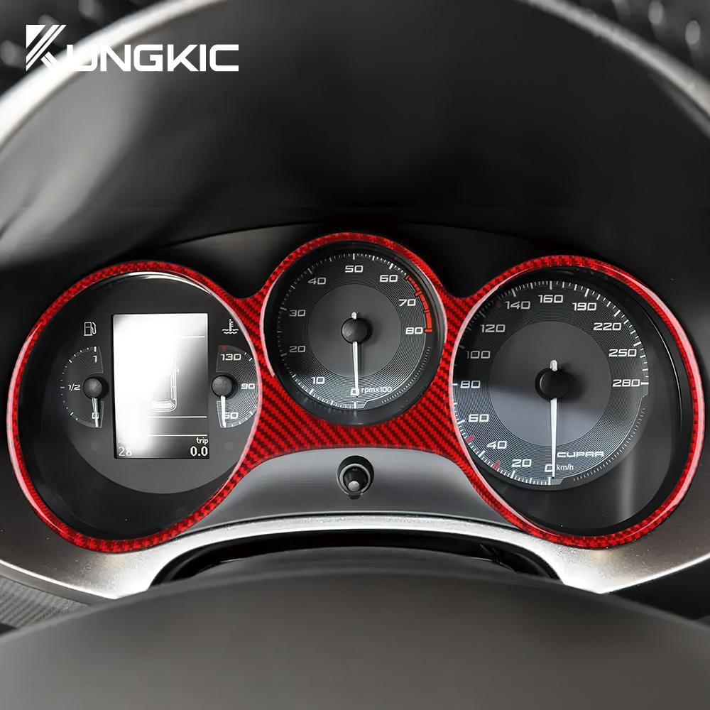 Настоящая наклейка из мягкого углеволокна для Seat Leon 2005 2006 2007 2008 2009 2010 2011 2012, отделка приборной панели автомобиля, спидометра