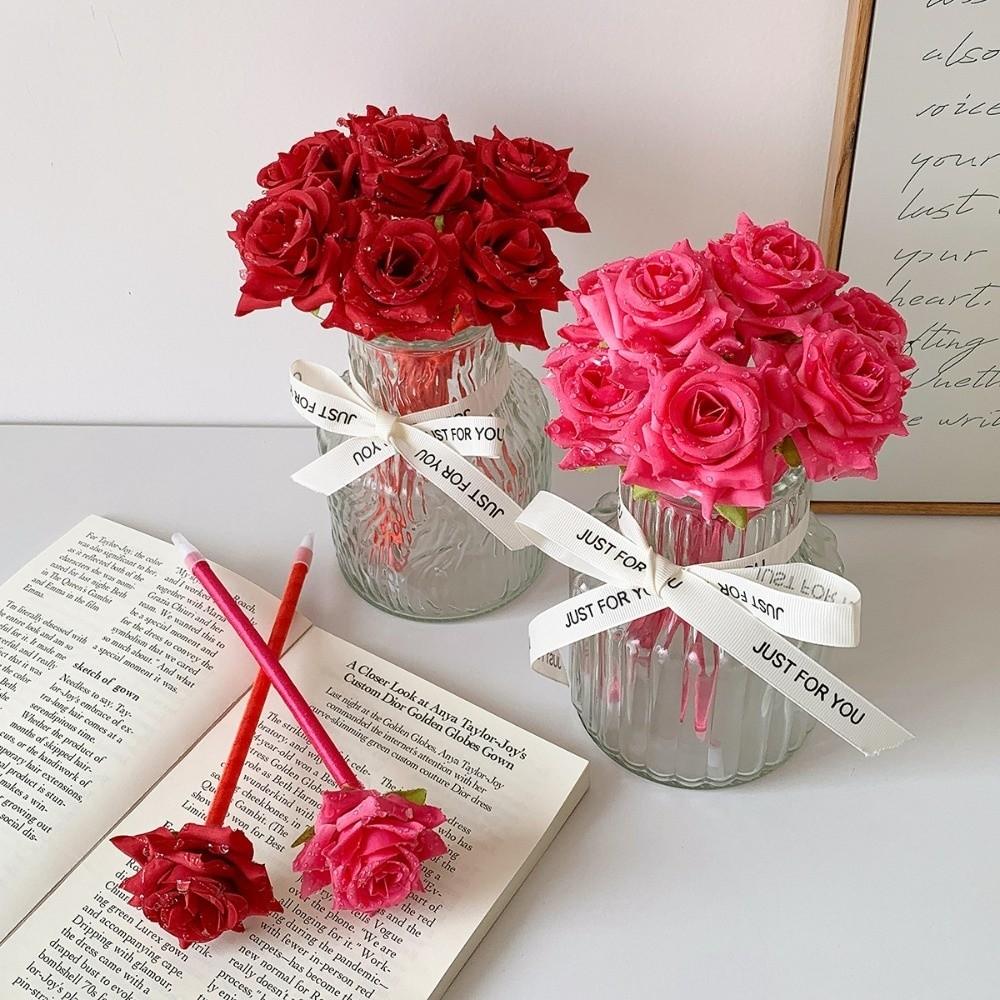 Simulation Peony Neutral Gel Pens Writing Smoothly Signature Pen  Teacher's Day Gift