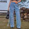 YYFS Женские модные повседневные летние весенние джинсовые однотонные брюки с принтом, брюки и капри