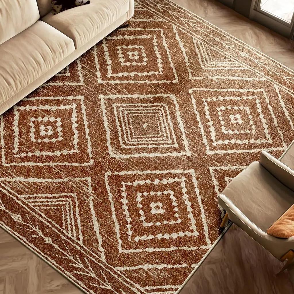 Vintage Persian Floral Medallion Living Room Floor Mat Anti-slip Large Area Carpet Home Decoration