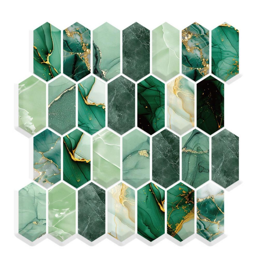 Самоклеящаяся 3D настенная плитка Рыбья чешуя ПВХ наклейка на стену Водонепроницаемая Устойчивая к плесени Кухонный фартук Для кухни Ванной