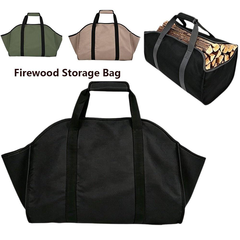 Oxford Cloth Firewood Storage Bag Large Capacity Fireplace Wood Holder Log Transport