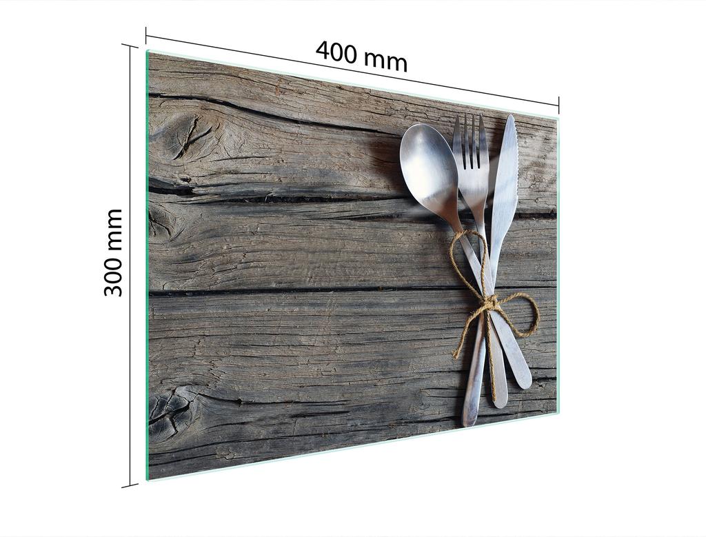 SZKLANA DESKA DO KROJENIA 40x30 SZTUĆCE