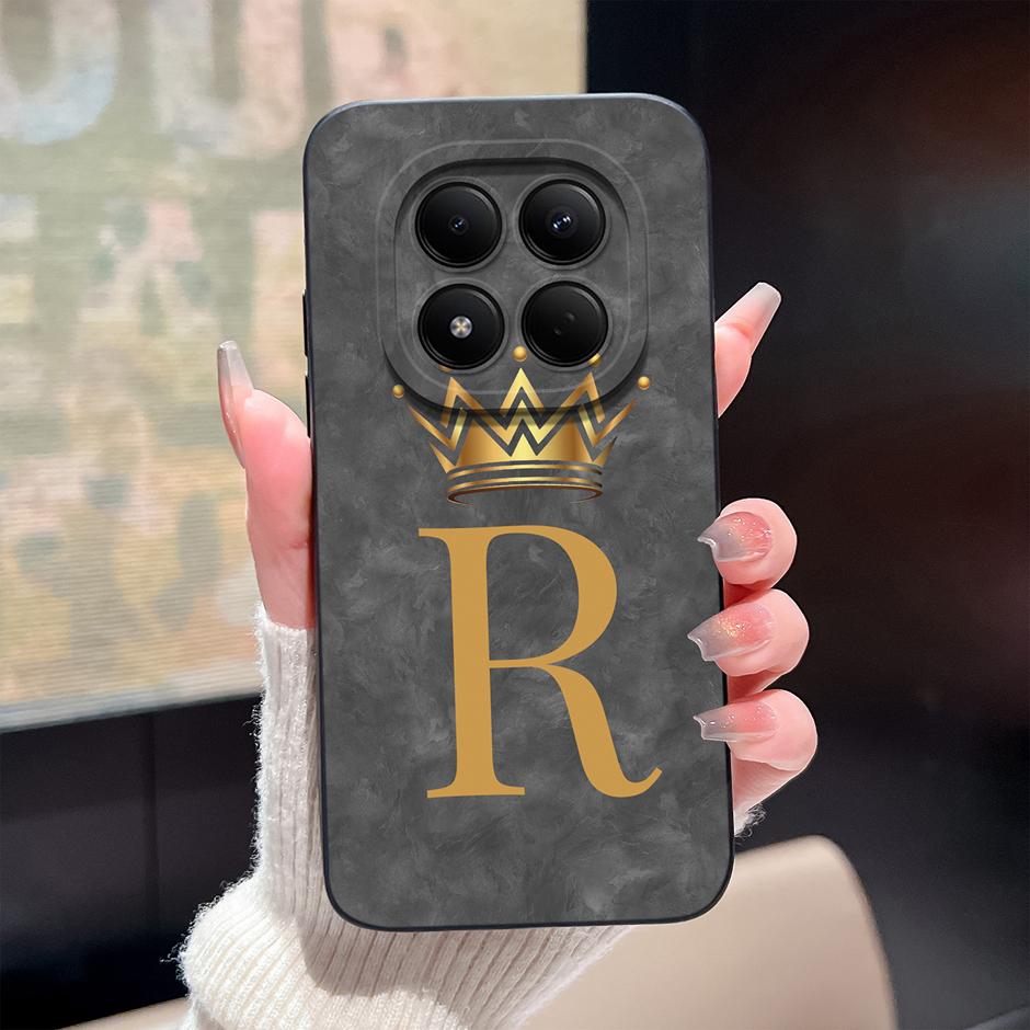Для чехлов телефона Redmi Note 15 Pro 4G 5G Милый панда 26 букв Ударопрочный Мягкий Жидкий силикон Чехол Для RedmiNote15 15Pro Fandas