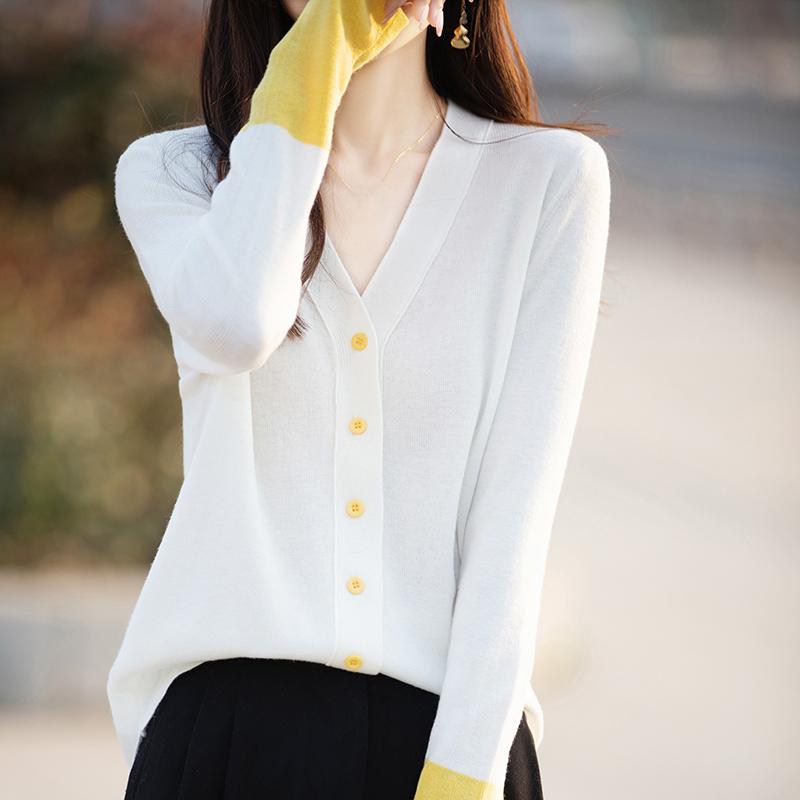 Женский легкий кардиган из 50% шерсти и 50% шелка Mulberry — универсальный трикотаж на все 4 сезона для комфорта и стиля в любое время года