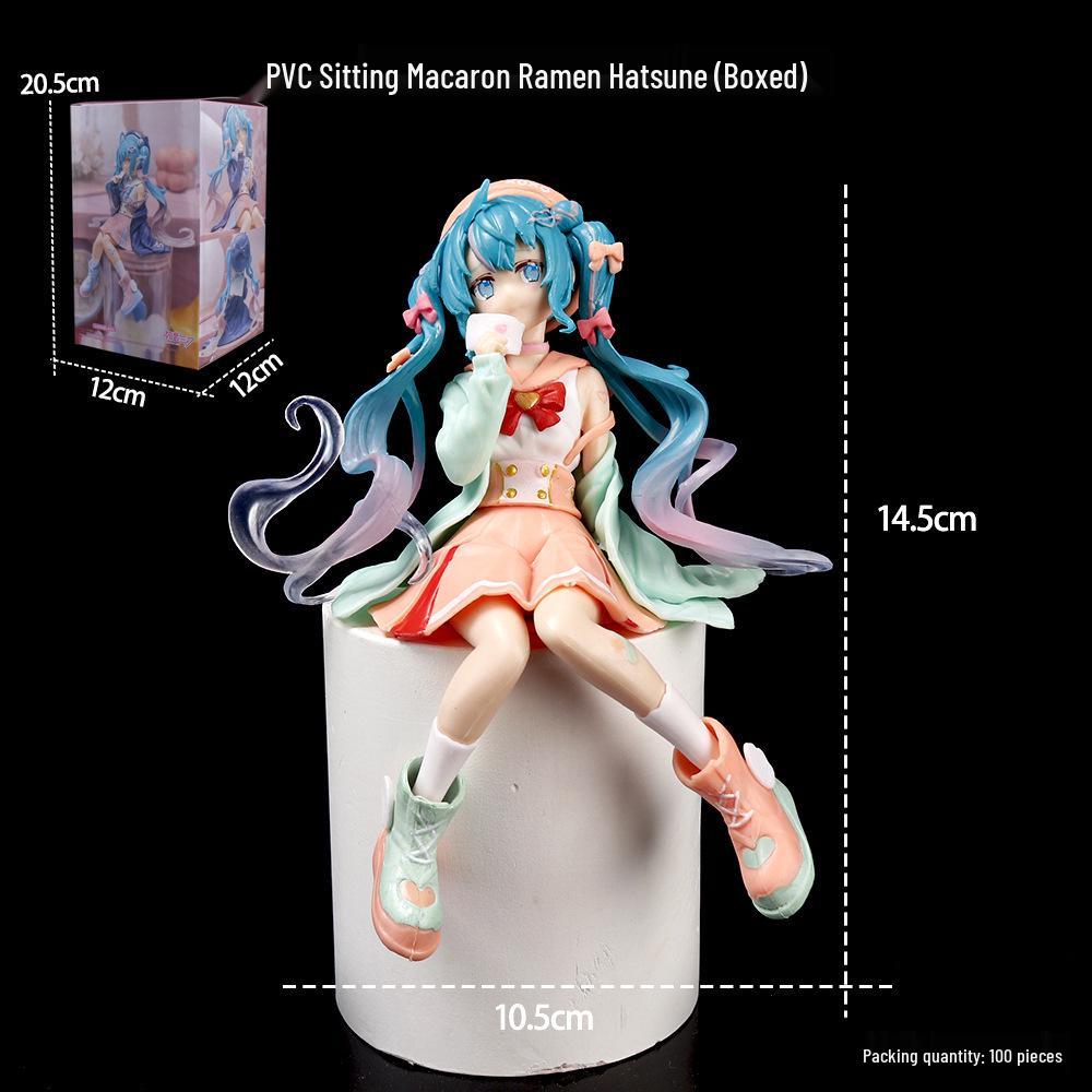 High-Quality Sakura Hatsune Miku PVC Doll with Decorative Chassis Ornaments