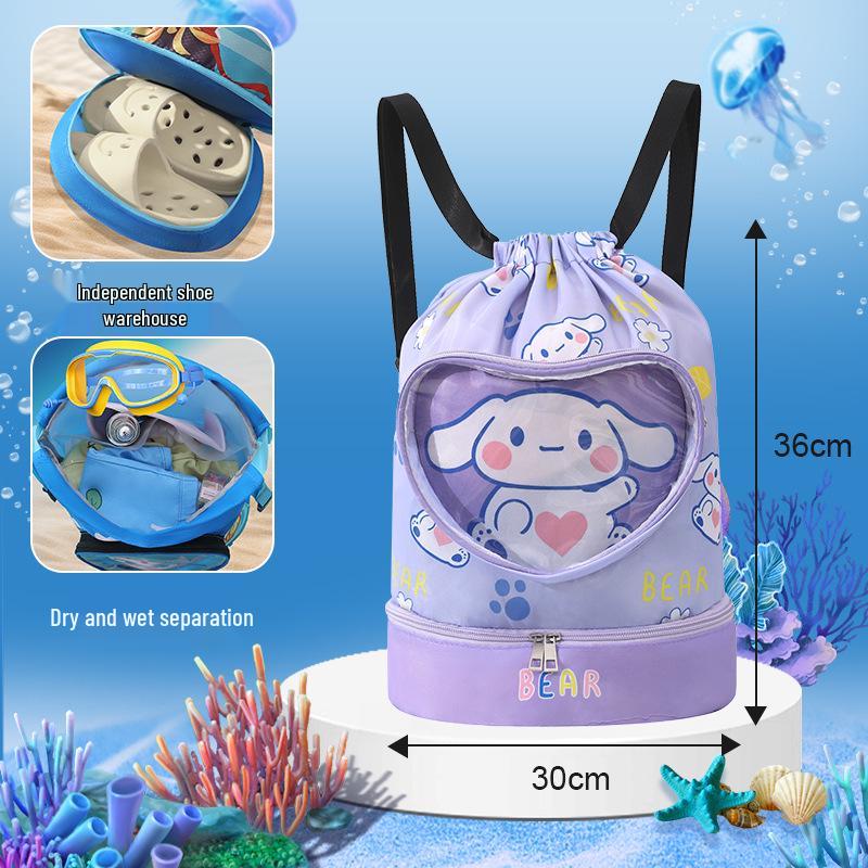 Детский водонепроницаемый рюкзак для плавания: Мужская косметичка и женская пляжная сумка с разделением для сухого/влажного