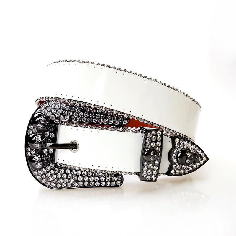 Ремни в стиле панк-рок со стразами в стиле вестерн, модные роскошные ремни с шипами, блестящие ремни с бриллиантами, ковбойский ремень для ковбойских девушек, готические джинсы