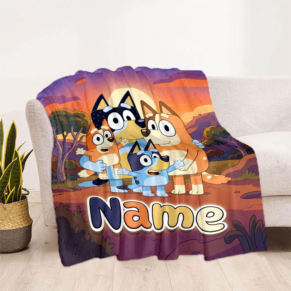 Happy Birthday Celebration Customize Your Name Blanket Gift Customizable Blanket Comfortable Suitable for Sofa Living Room Office Chair Seaside
