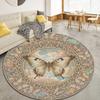 Butterfly Gorgeous Round Area Rug,Carpet Rug for Living Room Bedroom Sofa Playroom Decor,Non-slip Floor Mat85