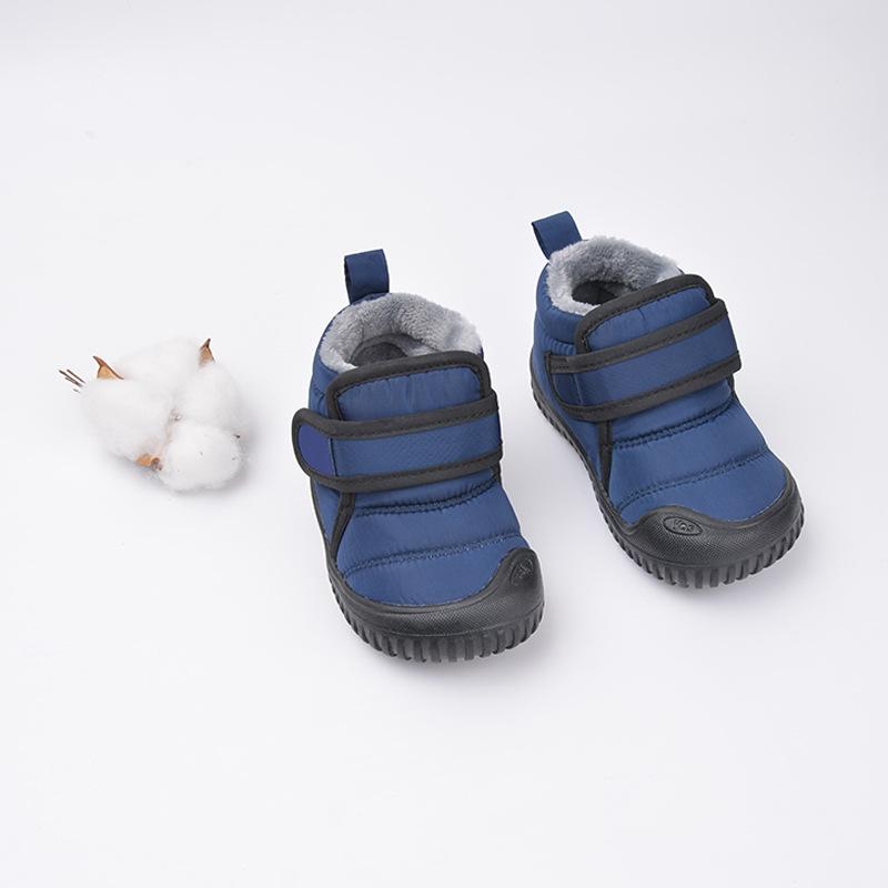 Детские зимние уличные водонепроницаемые длинные плюшевые ботинки для мальчиков и девочек