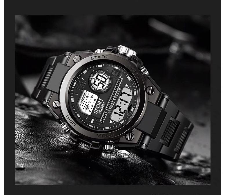 2024 Мужские и подростковые спортивные многофункциональные электронные часы