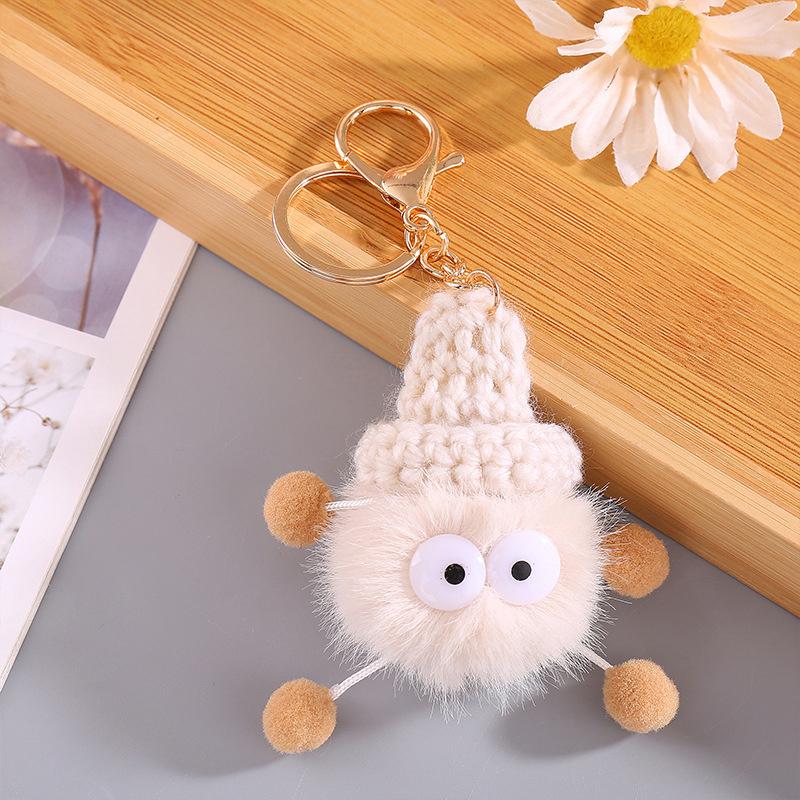 Милый шнурок из норки, брелок для ключей, автомобильный брелок, кулон, плюшевая школьная сумка, подарочный кулон в виде рюкзака Kawaii
