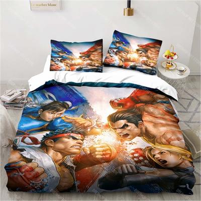 3D Street Fighter ретро игра постельное белье наволочка пододеяльник однопредметный постельный комплект из трех предметов одно- и двуспальный покрывало