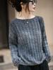 European Gradient Sequin Sweater - Women's Slimming, Casual, Autumn/Winter Knit