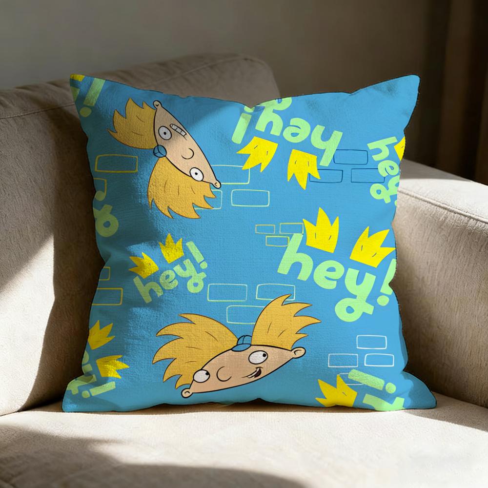 Hey Aarnold Cartoon Pillow Case Pillowcase Doublesided Printed Sofa Cushion Bedroom Headboard Pillow