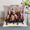 Индивидуальная наволочка KPOP ATEEZ для спальни, домашнего офиса, декоративная наволочка, квадратная, на молнии, атласная, мягкая, не выцветающая