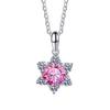 Bague Ringen 100% серебро 925 пробы, изысканное ожерелье, 1 карат, муассанит, классический кулон в виде снежинки для женщин, свадебные модные ювелирные изделия, подарки