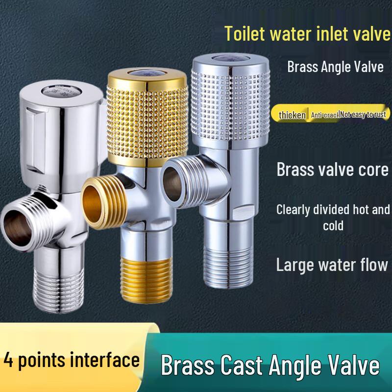 ZH222 Stainless Steel Angle Valve with Thickened Brass Core