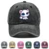 Милая кошка с принтом Snapback Однотонная Регулируемая лямка Бейсболка для женщин Унисекс Для улицы Повседневная Тракерная кепка Защита от солнца