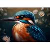 5d DIY Алмазная картина, вышивка крестом, животное, зимородок, алмазная вышивка, мозаика, цветы, полный круглый дрель, домашний декор, искусство