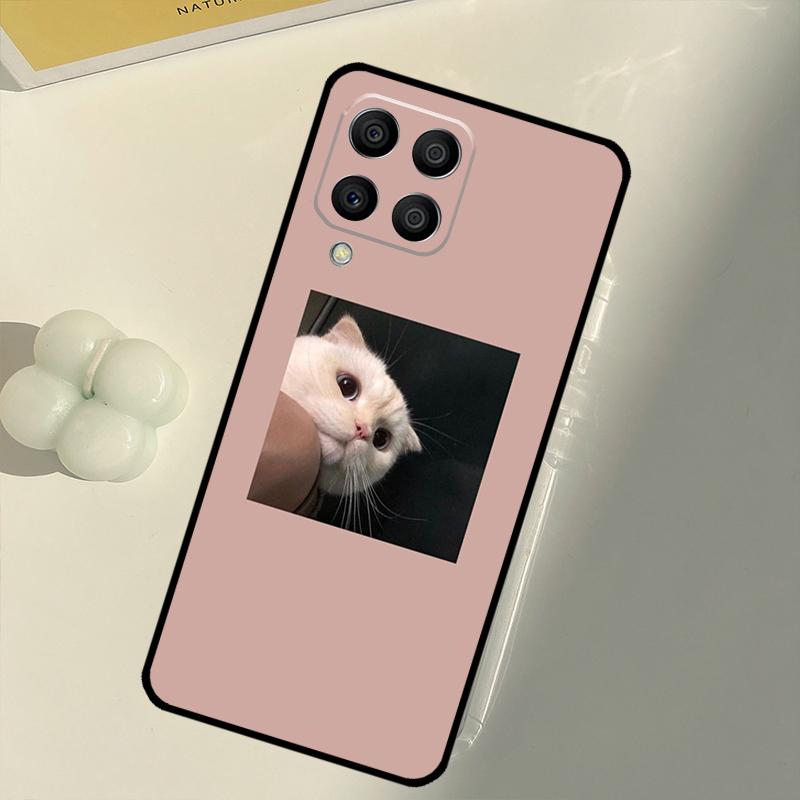 Розовый Эстетичный Милый Кот Животное Для Samsung Galaxy M15 M35 M21 M16 M06 M33 M13 M53 M11 M31 M55 M14 M34 M54 M12 M32 M52 Чехол