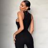 Fashion Suit Summer New Women's Sleeveless Slim High Waist Hip Sports Jumpsuit