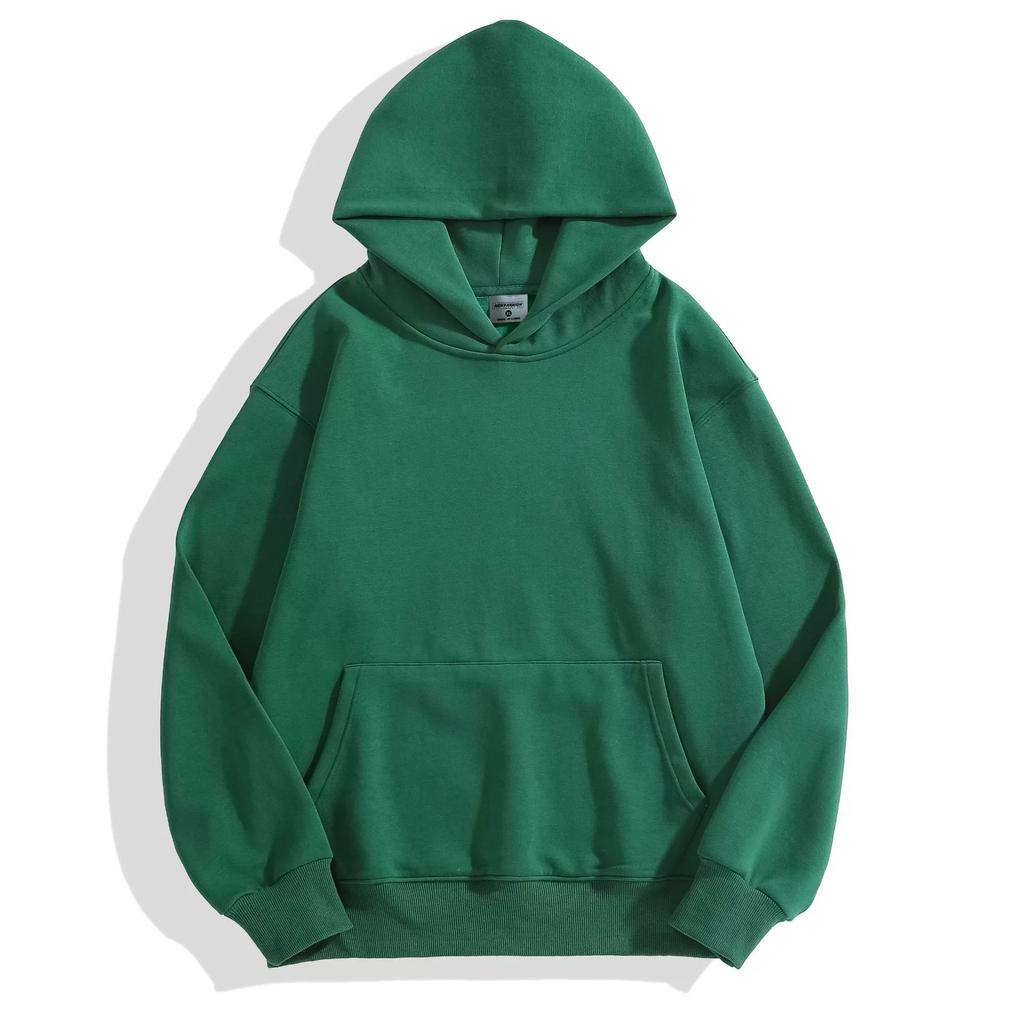 Autumn Winter Casual Thick Hooded Sweatshirts Men Cotton Solid Color Men's Hoodies Sweatshirt