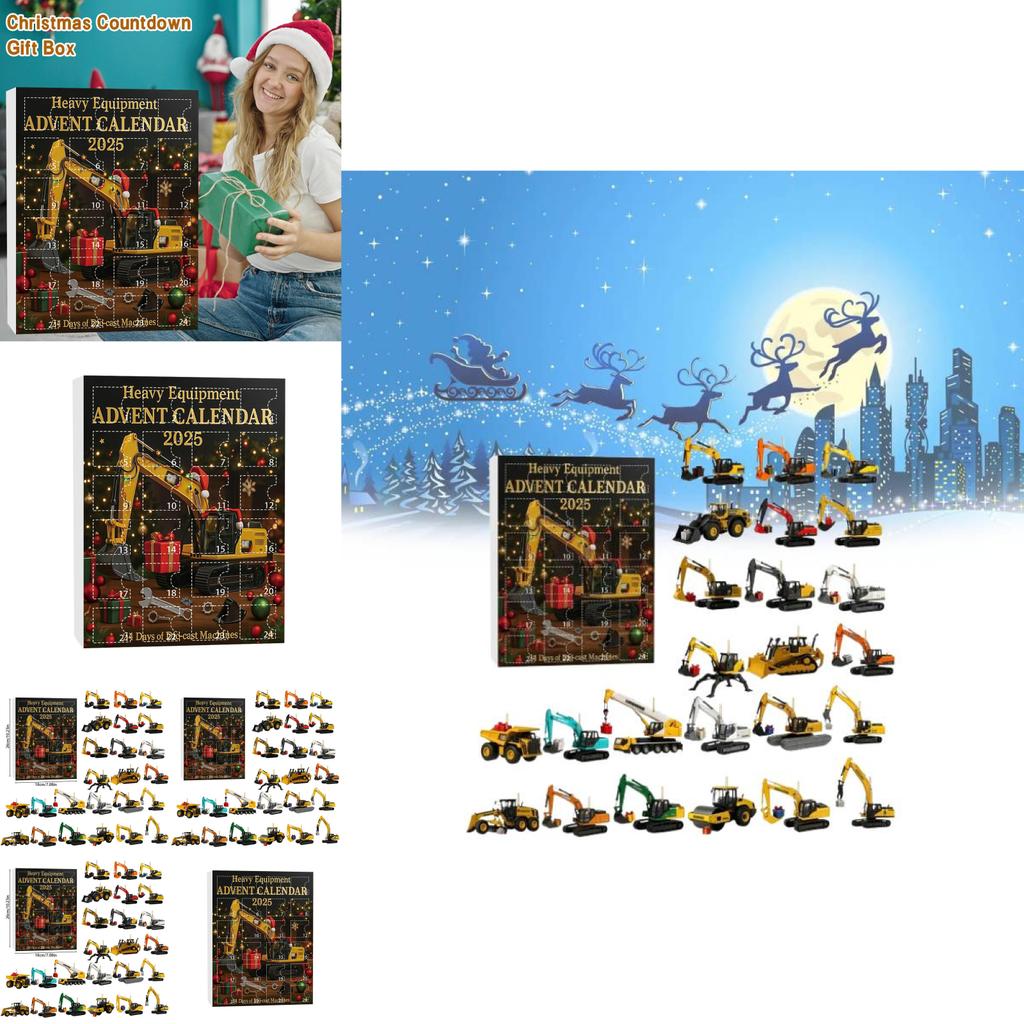 Рождественская серия «Слепой ящик» Набор акриловых брелоков для ключей в виде машинок для праздничных подарков