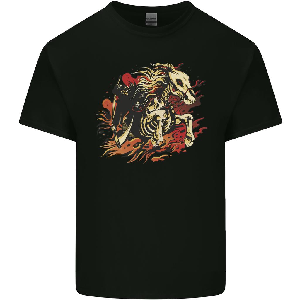 Grim Reaper Horse From Hell Mens Light Cotton T-Shirt