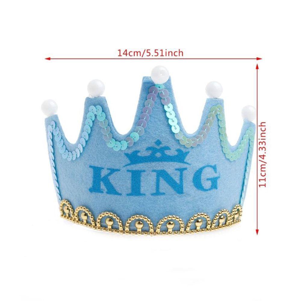 New Prince Princess Party Supplies LED Light Birthday Hat Crown Hair Band